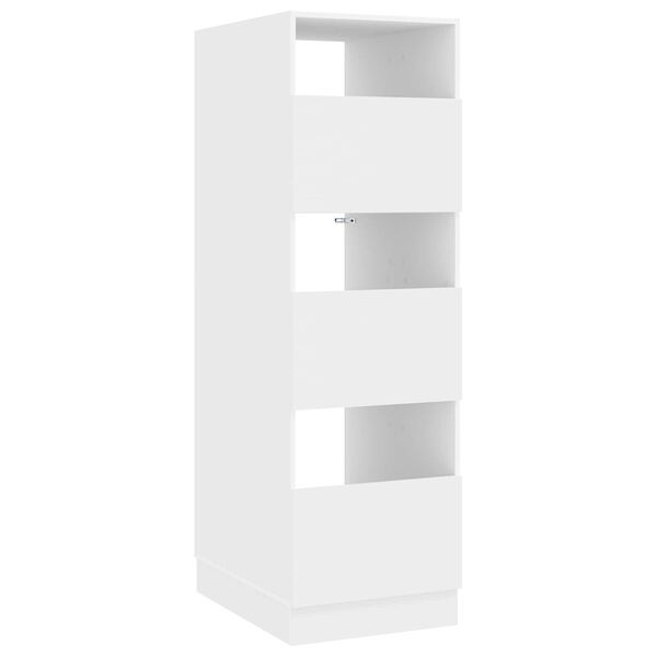 vidaXL Skř&iacute;ň na pr&aacute;dlo s &uacute;loži&scaron;těm se dveřmi B&iacute;l&aacute; Kompozitn&iacute; dřevo