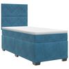 vidaXL Postel boxspring s matrac&iacute; s čelo Modr&aacute; 100 x 200 cm Samet