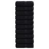 vidaXL Premium ručn&iacute;ky SOLUND 10 ks čern&eacute; 30 x 50 cm 600 g/m&sup2;