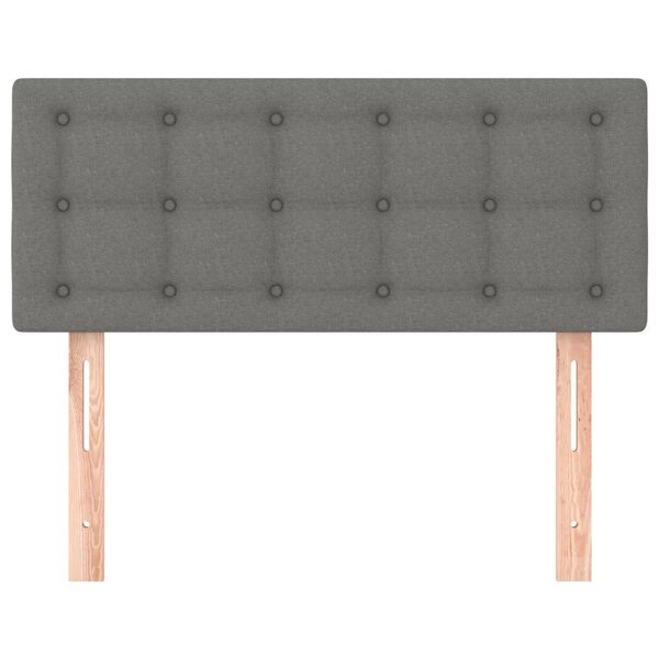 vidaXL Čelo postele tmavě šedé 100x5x78/88 cm textil