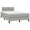 vidaXL Box spring postel s matrac&iacute; světle &scaron;ed&aacute; 120x190 cm textil