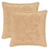 vidaXL Povlak na pol&scaron;t&aacute;ř 2 ks HOUTEN Kr&eacute;mov&aacute; 40 x 40 cm Uměl&aacute; kr&aacute;lič&iacute;