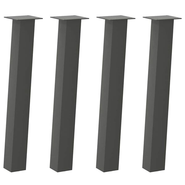 vidaXL Nohy konzolov&eacute;ho stolku 4 ks antracitov&eacute; 72 cm ocelov&eacute;