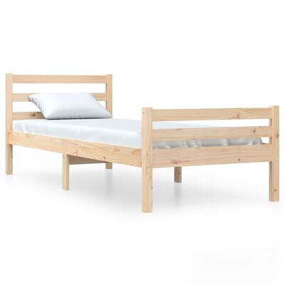 vidaXL Rám postele masivní dřevo 75 x 190 cm Small Single