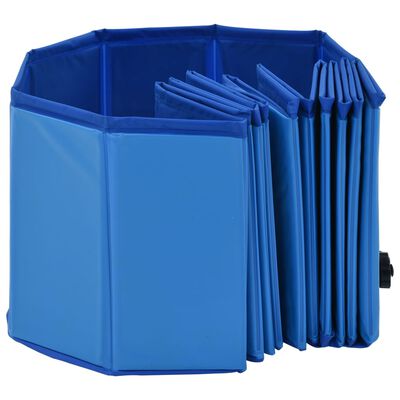 vidaXL Skládací bazén pro psy modrý 120 x 30 cm PVC
