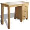 vidaXL Psac&iacute; stůl se 3 z&aacute;suvkami 106 x 40 x 75 cm masivn&iacute; dubov&eacute; dřevo