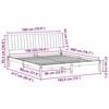 vidaXL R&aacute;m postele s čelo Hněd&aacute; 180 x 200 cm Masivn&iacute; borov&eacute; dřevo