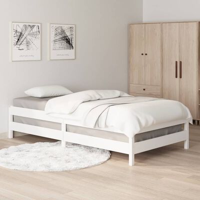 vidaXL Stohovatelná postel bílá 100 x 200 cm masivní borovice