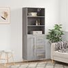 vidaXL Skř&iacute;ň highboard &scaron;ed&aacute; sonoma 69,5 x 34 x 180 cm kompozitn&iacute; dřevo
