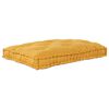 vidaXL Polstrovan&yacute; pohovkov&yacute; pol&scaron;t&aacute;ř Žlut&aacute; 120 x 80 x 12 cm Textil