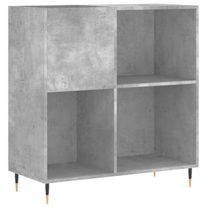 vidaXL Skř&iacute;ňka na LP desky betonově &scaron;ed&aacute; 84,5x38x89cm kompozitn&iacute; dřevo