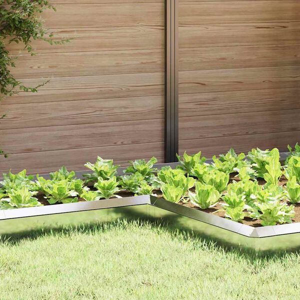 vidaXL Plaňka na &scaron;neky 4 pcs Stř&iacute;brn&aacute; 10 x 10 x 25 cm Nerezov&aacute; ocel