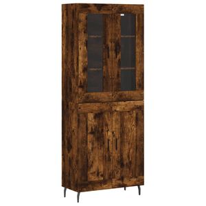 vidaXL Skř&iacute;ň highboard kouřov&yacute; dub 69,5 x 34 x 180 cm kompozitn&iacute; dřevo