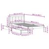 vidaXL Postel bez matrace voskově hnědá 100 x 200 cm masivní borovice
