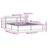 vidaXL R&aacute;m postele s čelem b&iacute;l&yacute; 180 x 200 cm masivn&iacute; borovice