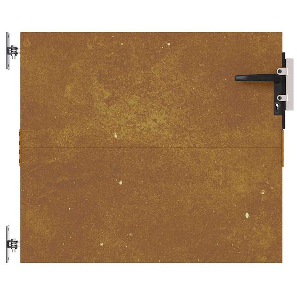 vidaXL Zahradn&iacute; branka 85 x 125 cm z corten oceli čtvercov&yacute; design