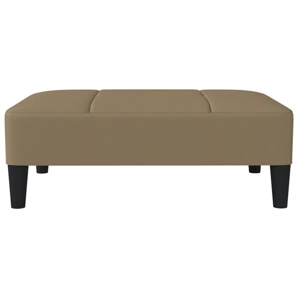 vidaXL Podnožka cappuccino 78 x 56 x 32 cm uměl&aacute; kůže