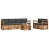 vidaXL Venkovn&iacute; pohovkov&aacute; souprava 7 pcs Přirozen&aacute; a Anthracitov&aacute;