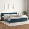 vidaXL Box spring postel s matrac&iacute; tmavě modr&aacute; 200x200 cm samet