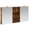 vidaXL Sada koupelnov&yacute;ch skř&iacute;něk 3 ks Kouřov&yacute; dub 140 x 14,5 x 70 cm