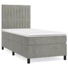 vidaXL Box spring postel s matrac&iacute; světle &scaron;ed&aacute; 90x200 cm samet