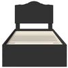 vidaXL R&aacute;m postele s čelo Čern&aacute; 100 x 200 cm kompozitn&iacute; dřevo