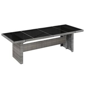 vidaXL Zahradn&iacute; stůl 240 x 90 x 74 cm polyratan a sklo