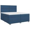vidaXL Postel boxspring s matrac&iacute; Modr&aacute; 200 x 200 cm Textil