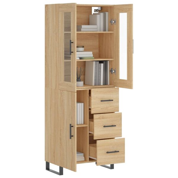 vidaXL Skř&iacute;ň highboard dub sonoma 69,5 x 34 x 180 cm kompozitn&iacute; dřevo