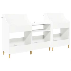vidaXL Sada medi&aacute;ln&iacute;ch polic 3 ks B&iacute;l&aacute; 212 x 46 x 112 cm