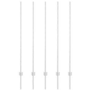 vidaXL Plotov&yacute; sloupek. 5 pcs Stř&iacute;brn&aacute; 140 cm Ocel