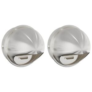 vidaXL Kryty vzduchov&yacute;ch ventil&aacute;torů 2 ks Stř&iacute;brn&aacute; 200 mm