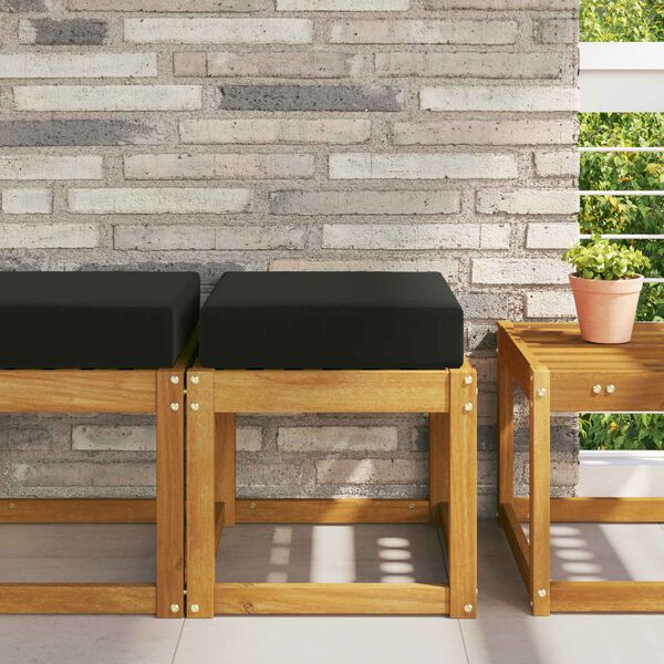 vidaXL Venkovn&iacute; sedac&iacute; pol&scaron;t&aacute;ř Čern&yacute; 40 x 40 x 8 cm 100% polyester