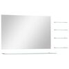 vidaXL N&aacute;stěnn&eacute; zrcadlo s 5 poličkami stř&iacute;brn&eacute; 100 x 60 cm