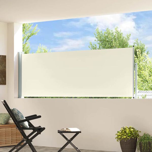 vidaXL Zatahovac&iacute; bočn&iacute; mark&yacute;za/z&aacute;stěna na terasu 100 x 300 cm kr&eacute;mov&aacute;