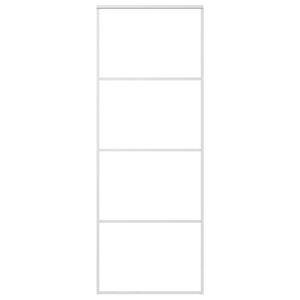 vidaXL Posuvné dveře ESG sklo a hliník 76 x 205 cm bílé