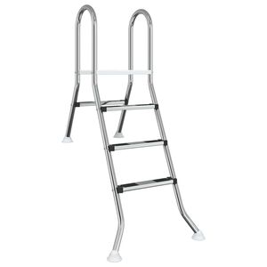 vidaXL Schůdky pro č&aacute;stečně zapu&scaron;těn&yacute; baz&eacute;n 172 x 106 cm 3-stupňov&yacute;