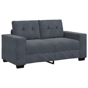 vidaXL Loveseat Sofa Tmavě &scaron;ed&aacute; 160x77x82 cm samet