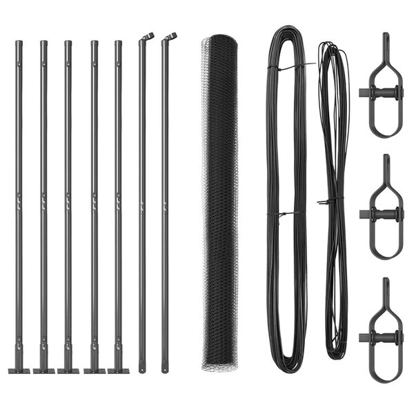 vidaXL Plotov&yacute; sloupek. &Scaron;ed&aacute; 10 x 1,6 m (25 mm s&iacute;ť) Ocel a PVC