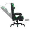vidaXL Herní židle s podnožkou zelená a černá umělá kůže