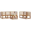 vidaXL Venkovn&iacute; pohovkov&aacute; souprava 6 pcs Přirozen&aacute; a Kr&eacute;mov&aacute;