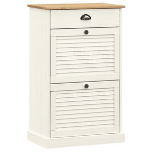 vidaXL Botn&iacute;k VIGO 60 x 35 x 96 cm b&iacute;l&yacute; masivn&iacute; borov&eacute; dřevo