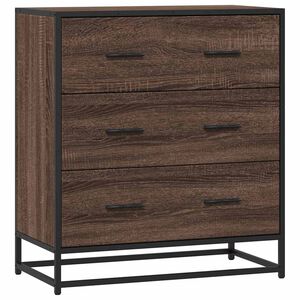 vidaXL Př&iacute;born&iacute;k hněd&yacute; dub 68 x 35 x 76 cm kompozitn&iacute; dřevo a kov