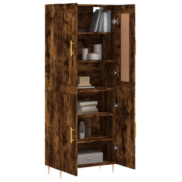vidaXL Skř&iacute;ň highboard kouřov&yacute; dub 69,5 x 34 x 180 cm kompozitn&iacute; dřevo