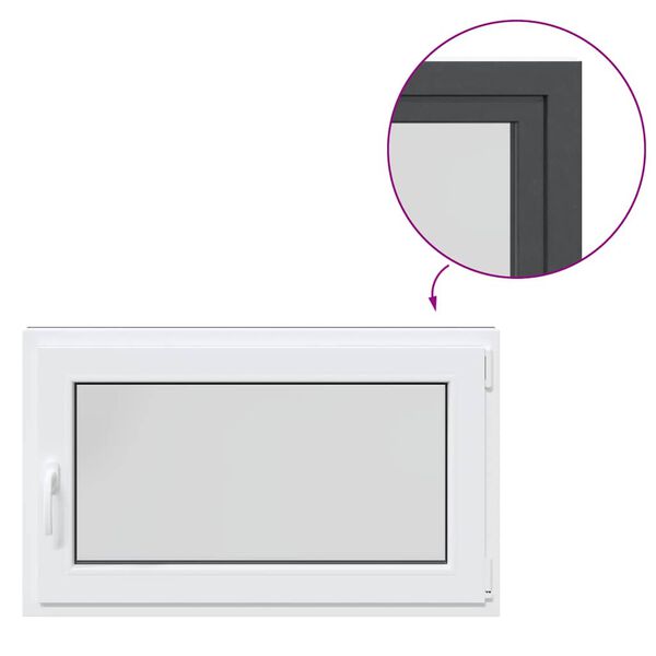 vidaXL Okno do sklepa "RISOR" 100x60 cm otev&iacute;ravě-sklopn&eacute; DIN prav&eacute; antracitov&eacute;