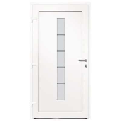 vidaXL Vchodové dveře hliník a PVC bílé 100 x 200 cm