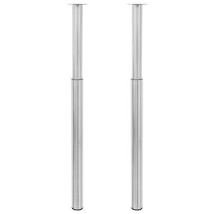 2 teleskopick&eacute; stolov&eacute; nohy z nerezov&aacute; ocel 710 mm - 1100 mm