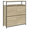 vidaXL Botn&iacute;k se 4 v&yacute;klopn&yacute;mi z&aacute;suvkami dub sonoma 100 x 34 x 112 cm