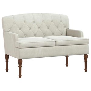 vidaXL Pohovka s knofl&iacute;kov&yacute;m pro&scaron;&iacute;v&aacute;n&iacute;m Kr&eacute;mov&aacute; 111 x 65 x 79 cm Samet