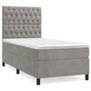 vidaXL Box spring postel s matrac&iacute; světle &scaron;ed&aacute; 100x200 cm samet